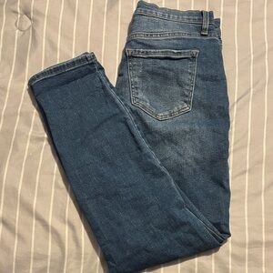 Altar'd State Women's Blue Straight Leg Jeans